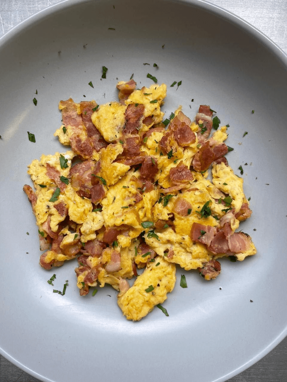 Spam, Bacon & Egg — Meaty breakfast combo.