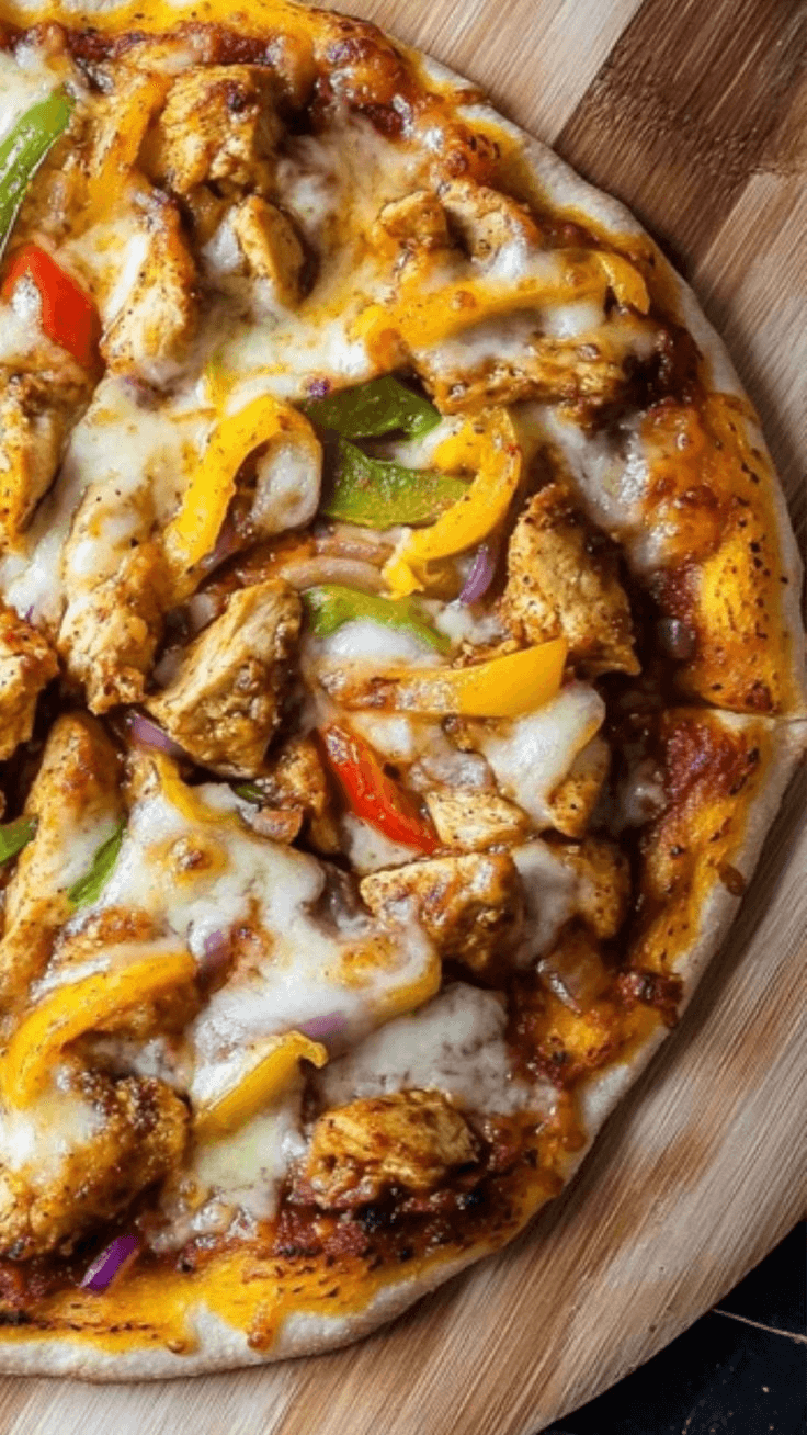 Chicken Fajitas — Spiced chicken, peppers, onions.